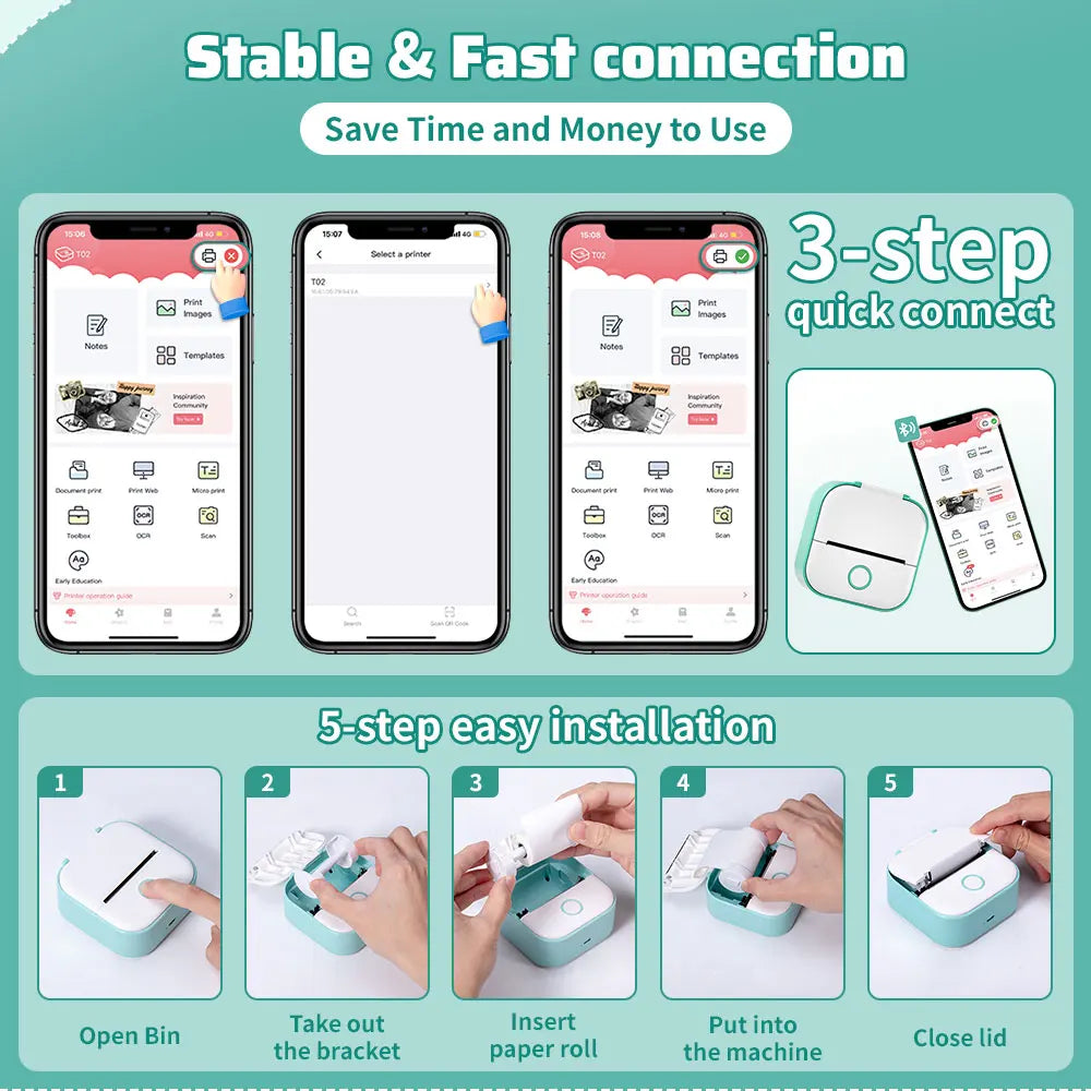 InklessMate™ Pocket Printer - Print Anything, Anywhere (No Ink Needed)